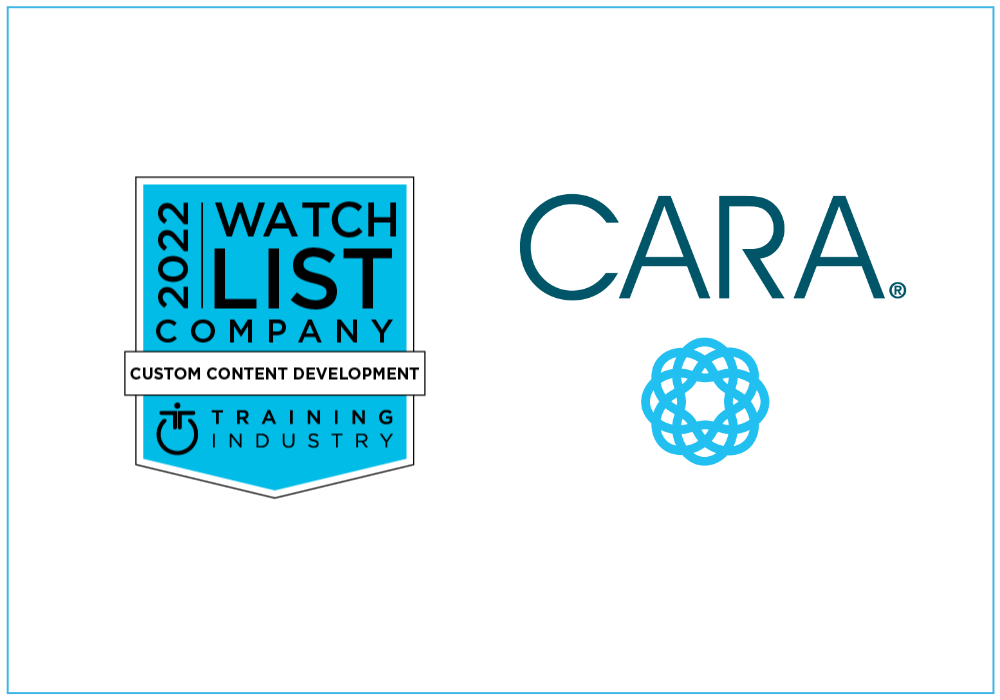The CARA Group Named to Training Industry, Inc. 2022 Custom Content Development Watch List